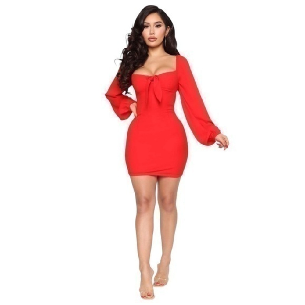 Fashion Nova Sweet Sayings Mini Dress - Red 💕